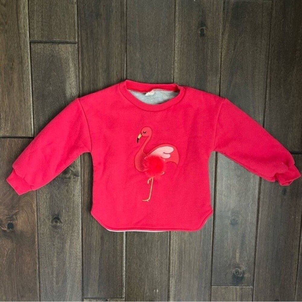 Hot Pink Flamingo Pullover Sweatshirt 9 mos